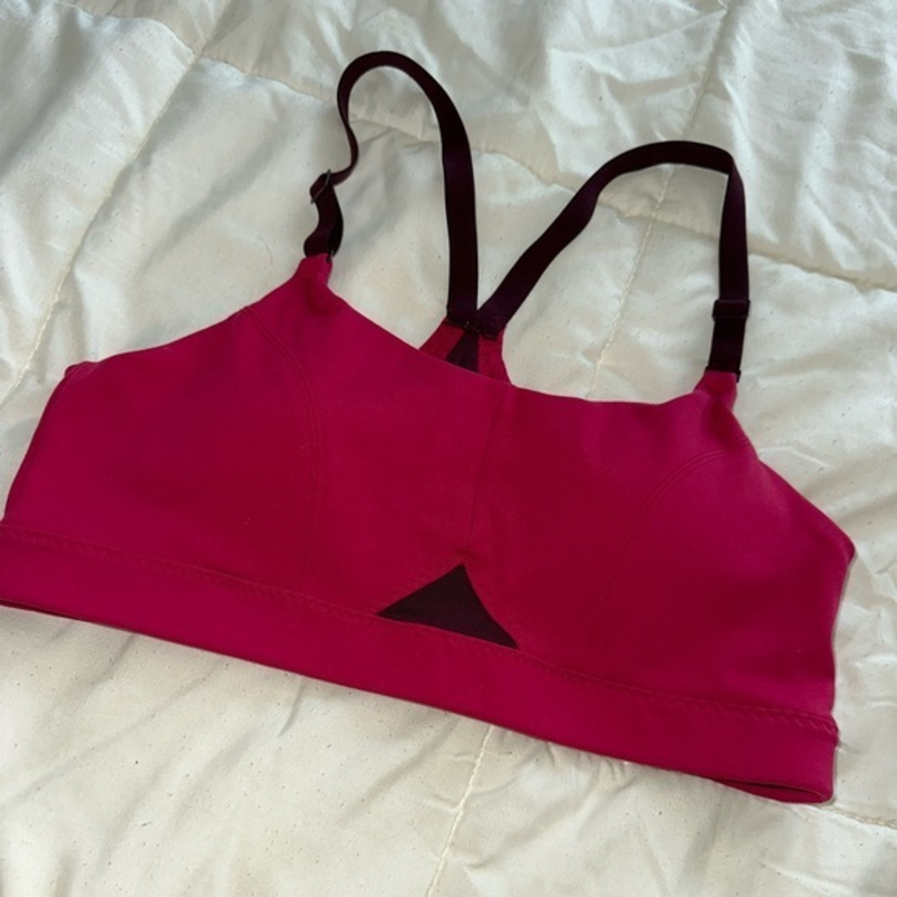 Athleta Padded‎ Sport Bra Small Pink.